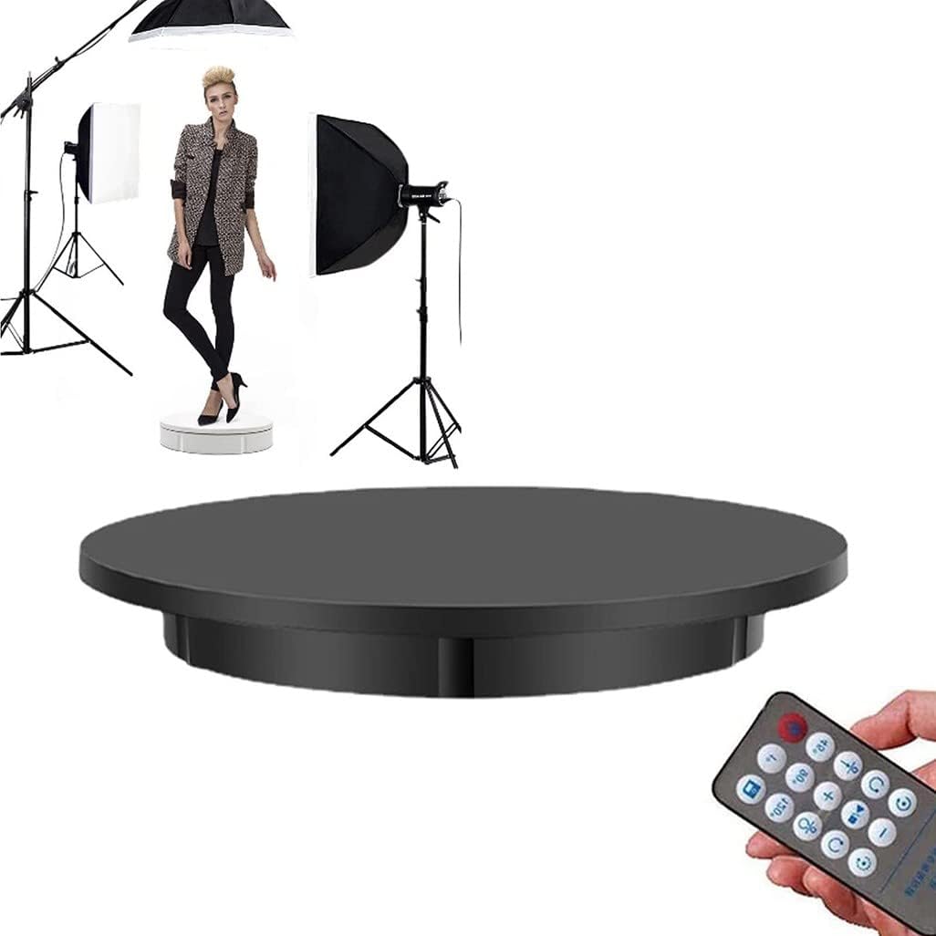 100kgs Load 360 Degree Electric Rotating Turntable Display Stand Automatic Revolving Platform for  Video Shooting, Photography, advertisement, 42cm Top with remote control