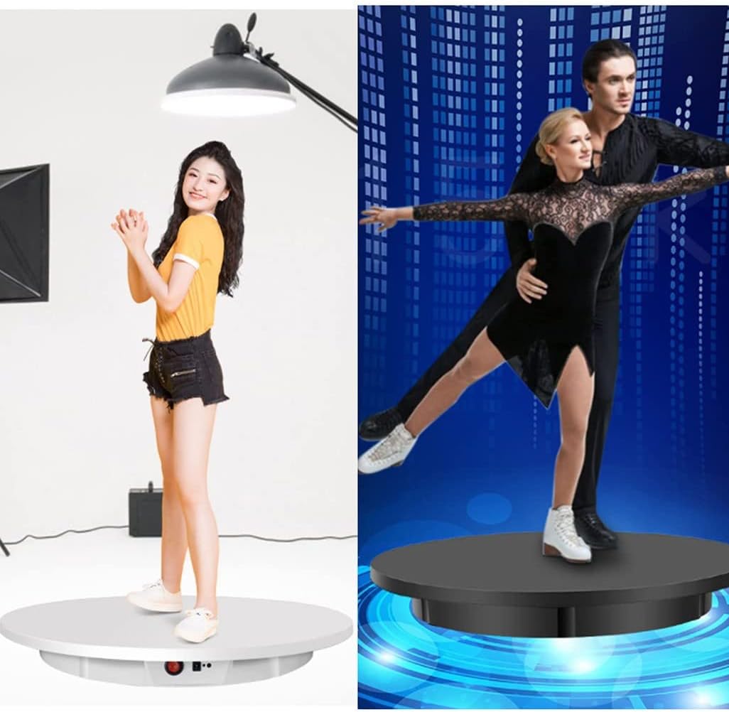 100kgs Load 360 Degree Electric Rotating Turntable Display Stand Automatic Revolving Platform for  Video Shooting, Photography, advertisement, 42cm Top with remote control