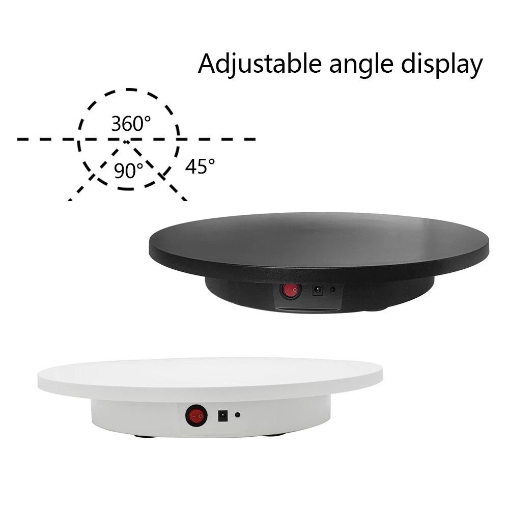 100kgs Load 360 Degree Electric Rotating Turntable Display Stand Automatic Revolving Platform for  Video Shooting, Photography, advertisement, 42cm Top with remote control