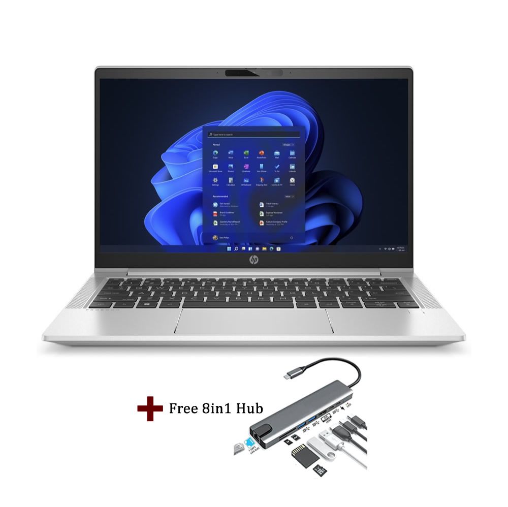 HP Probook 630 G8 Core i5 8GB 256GB SSD 11th Gen TOUCHSCREEN 13.3 Inch FHD Ultraslim Windows 11 Pro, MS Office, HDMI, WiFI, Type C Business Laptop + Free 8in1 HDMI LAN Hub