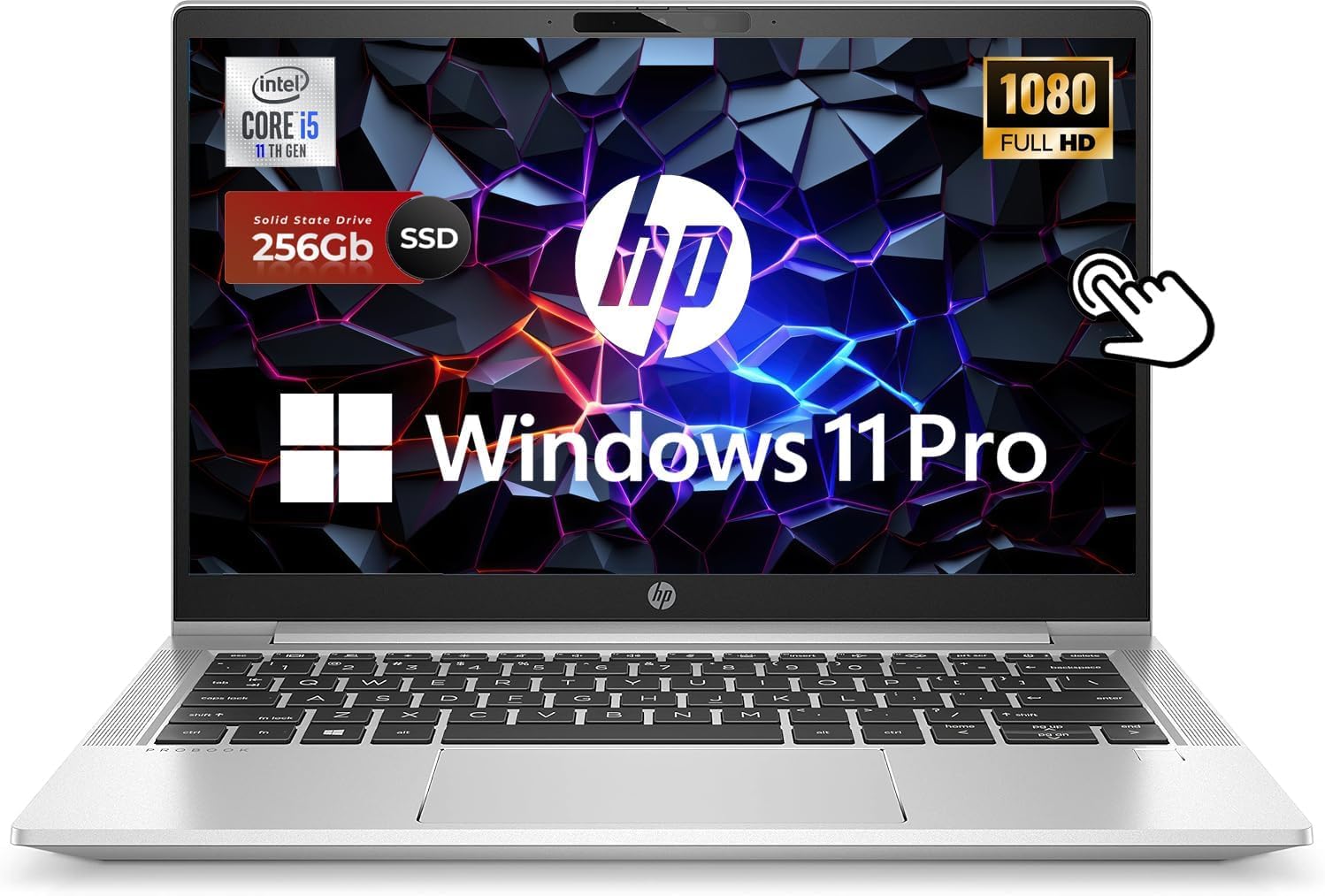 HP Probook 630 G8 Core i5 8GB 256GB SSD 11th Gen TOUCHSCREEN 13.3 Inch FHD Ultraslim Windows 11 Pro, MS Office, HDMI, WiFI, Type C Business Laptop + Free 8in1 HDMI LAN Hub