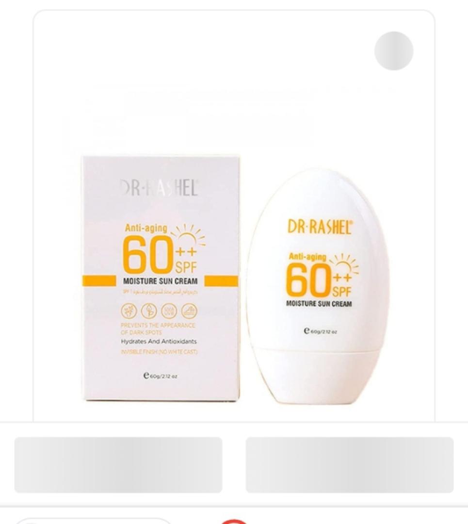 Dr Rachel anti aging 60 SPF moisture sun scream