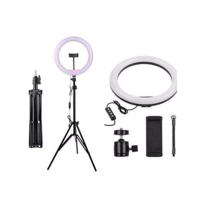 Universal 12inch led Ringlight with 2.1m tripod stand and phone holder for vlogging