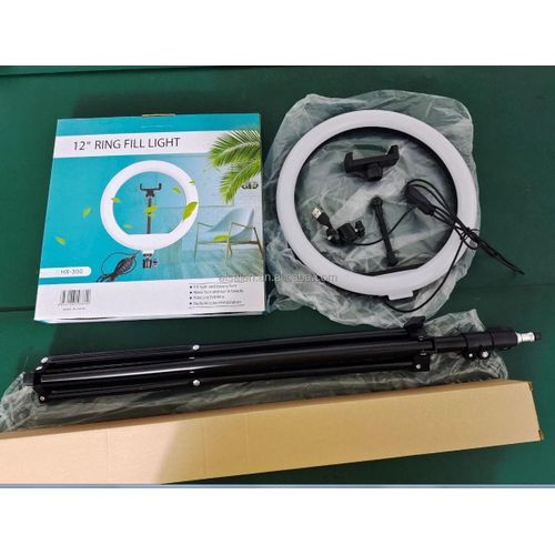 Universal 12inch led Ringlight with 2.1m tripod stand and phone holder for vlogging