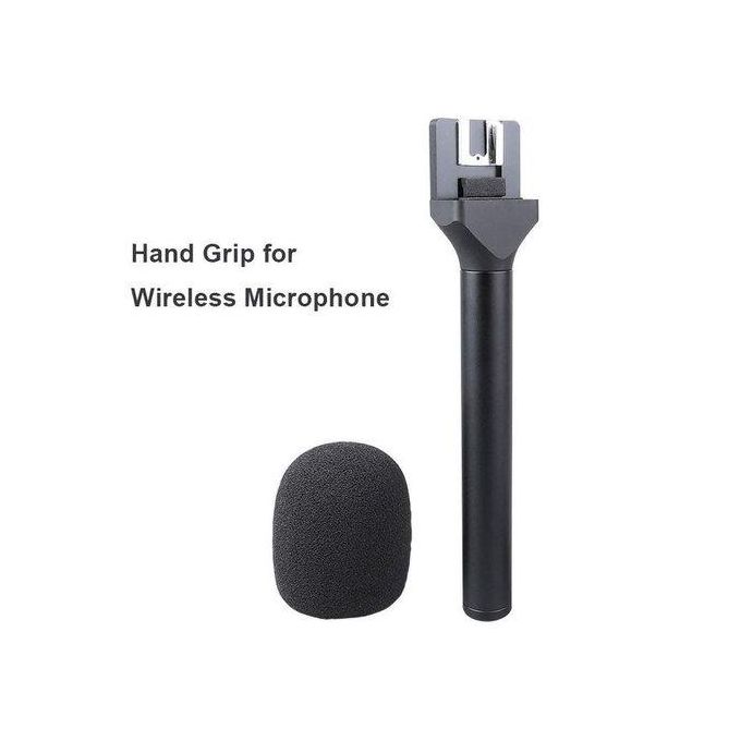 Wireless Interview Microphone Adapter Handheld Mount Holder for DJI Mic Stand, Holder for DJI Mic 1/2 / Rode Wireless GO II, for Hollyland Lark M1 /C1 / 150 / Synco G1/A2 / Movo and More