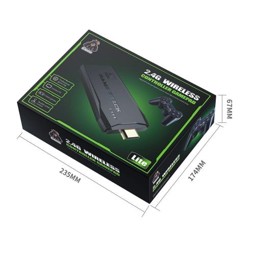 M8 4K Retro Gaming Console Stick – 64GB Or 32GB Storage, Built-in 10000/3550 Games, 2.4GHz Wireless Controllers – Supports PS1, GBA, Arcade Classics, TV HDMI Output