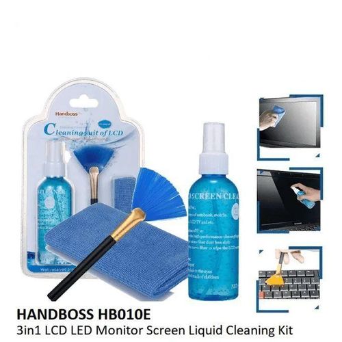 Handboss 3 In 1 TV And Laptop Monitor Computer Screen Cleaner Cleaning Kit Suit Agent, LCD Screen Cleaning Kit