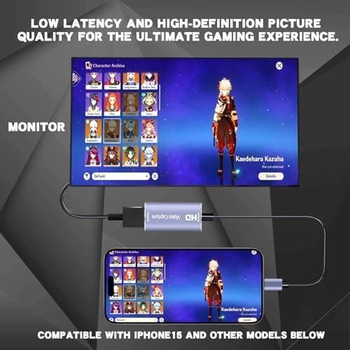 4K HDMI to USB3.0/Type C Video Capture Card 1080 Game Audio Video Live Streaming