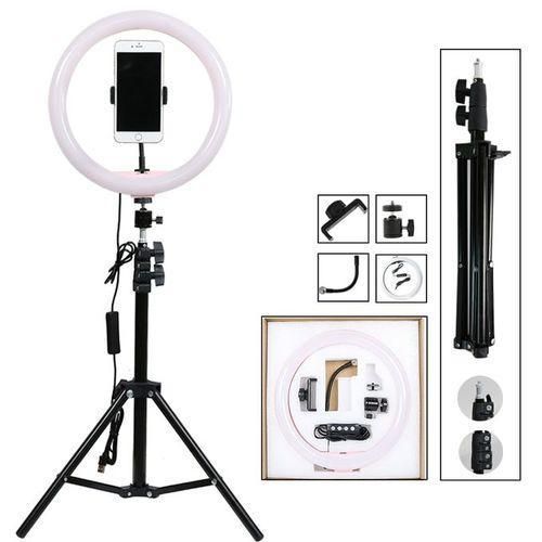 Universal 12inch led Ringlight with 2.1m tripod stand and phone holder for vlogging