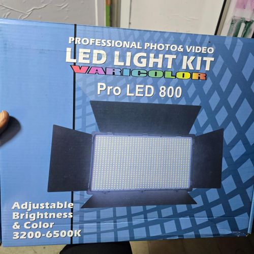 Professional Rechargeable Pro 800 LED Panel Light Photography, Studio Light 3200-6500K with Tripod Stand for Video Recording/Content Creation/Game Live Streaming Zoom