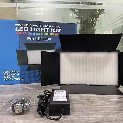 Professional Rechargeable Pro 800 LED Panel Light Photography, Studio Light 3200-6500K with Tripod Stand for Video Recording/Content Creation/Game Live Streaming Zoom