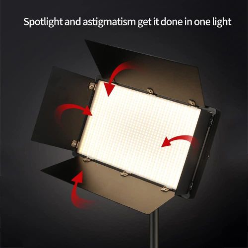 Professional Rechargeable Pro 800 LED Panel Light Photography, Studio Light 3200-6500K with Tripod Stand for Video Recording/Content Creation/Game Live Streaming Zoom