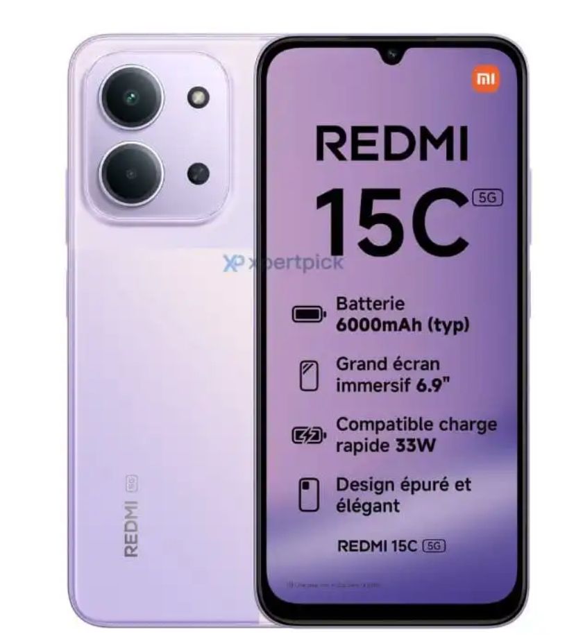 [New Arrival] Xiaomi Redmi 15C 4GB+128GB 6.9" 120Hz IPS LCD Display 50MP Camera 6000mAh Battery 33W Hyper-Charge Gorilla Glass 3 Dual SIM IP64 MTK Helio G81 Ultra Android Smartphone