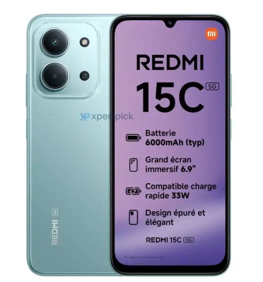 [New Arrival] Xiaomi Redmi 15C 4GB+128GB 6.9" 120Hz IPS LCD Display 50MP Camera 6000mAh Battery 33W Hyper-Charge Gorilla Glass 3 Dual SIM IP64 MTK Helio G81 Ultra Android Smartphone