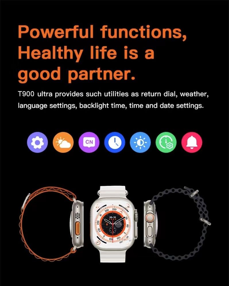T9 Ultra 2025 New Up graded Smart Watch for Men Women for iPhone  Android, 1.99" Fitness Tracker Bluetooth Call [Answer/Make],Life Waterproof with Heart Rate/SpO2/Sleep Monitor, 100+ Sport Modes