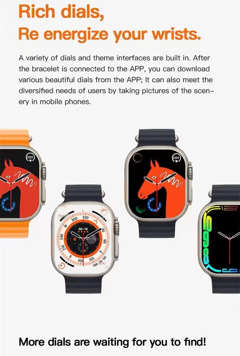 T9 Ultra 2025 New Up graded Smart Watch for Men Women for iPhone  Android, 1.99" Fitness Tracker Bluetooth Call [Answer/Make],Life Waterproof with Heart Rate/SpO2/Sleep Monitor, 100+ Sport Modes