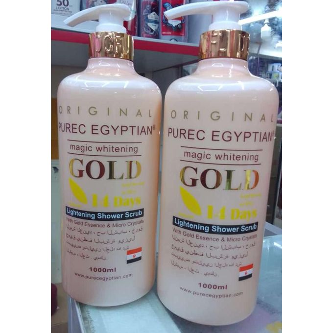 Purec Egyptian Original Gold magic whitening with Gold Essence & Micro Crystals shower gel Body washes -1000ml