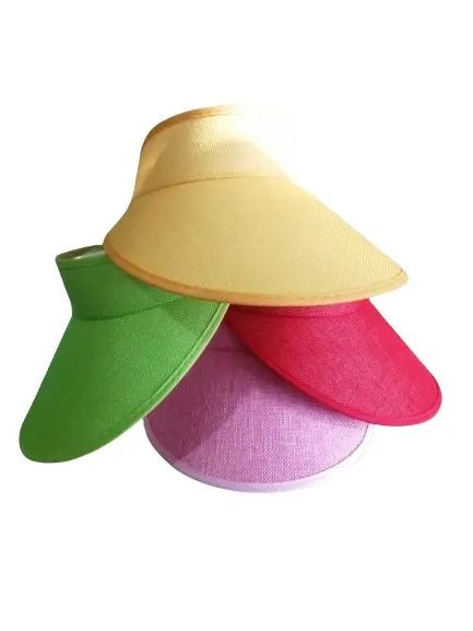 Wide brim half cap colourful visor golf cap U.V. protectionhot sun protection plain summer hat for ladies and men beach wear