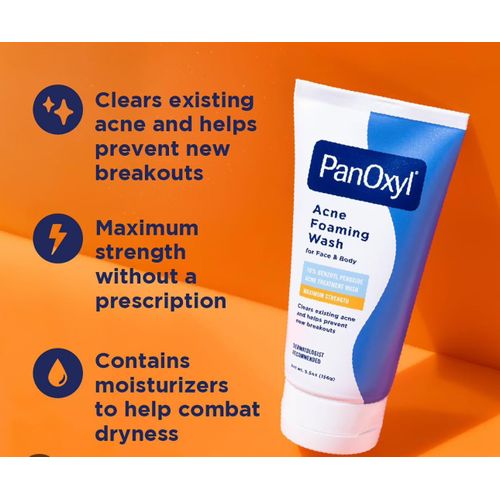 PanOxyl Acne Foaming Wash Benzoyl Peroxide 10% Maximum Strength