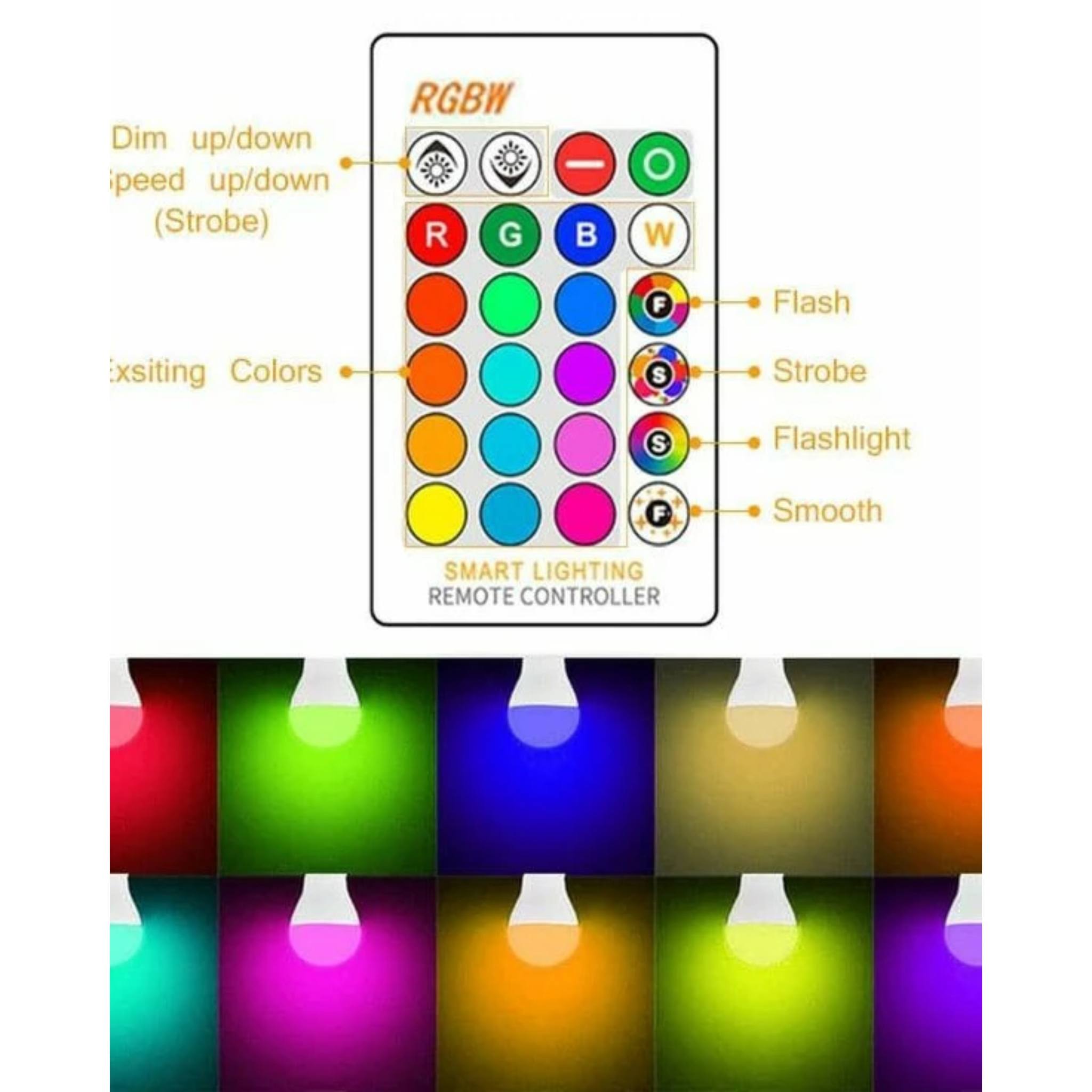 15w rgb remote control bulb ,colour changing bulb b22(pin version) all colours , switch plus remote control, brightness conteol by remote , bright at 15w