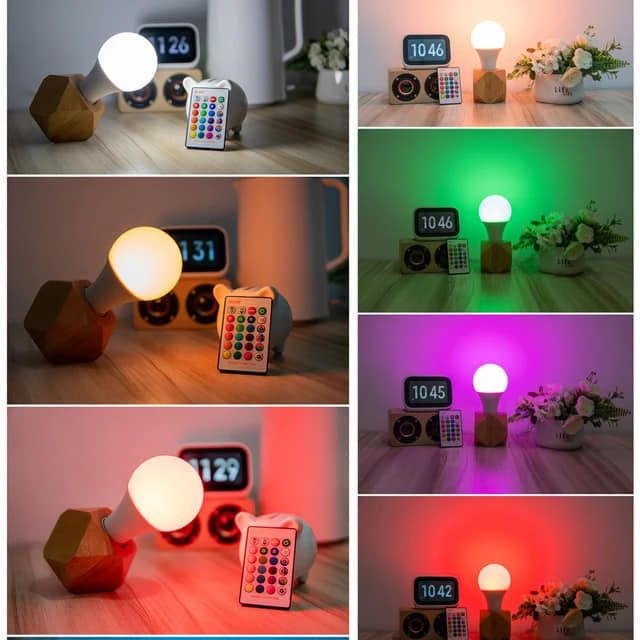 Smart bulb wifi with all colours, plus warm and white light, b22(screw version),voice support with alexa and google assistant , music rythm, control multiple with one phone, schedule on etc