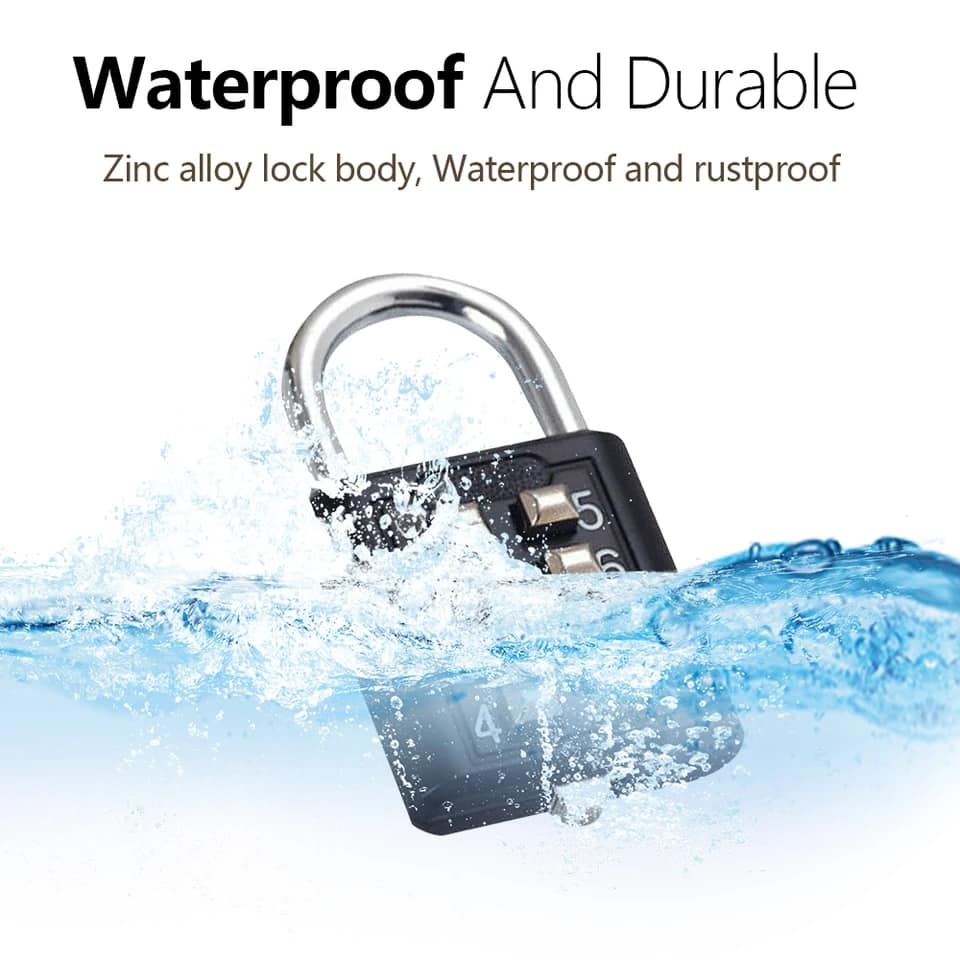 Random colour code padlock / combination padlock, no key required , durable ,waterproof and long lasting ,anti theft available in 5 digit and four digit models