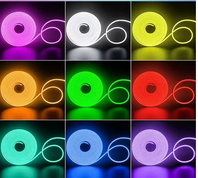 Smart Neon Rope Lights 5 meters  RGB LED Strip Lights APP Remote Control Color Changing DIY Flexible Music Sync for home ,room, pool, Gaming Room Decor