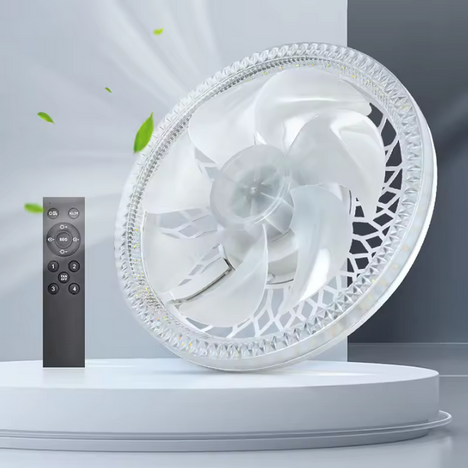 Ceiling fan , fan light , remote controlled , fan bulb ,12 inches wide, 40 watts, warm and cold light dimmable