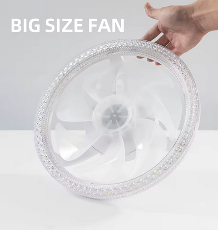 Ceiling fan , fan light , remote controlled , fan bulb ,12 inches wide, 40 watts, warm and cold light dimmable