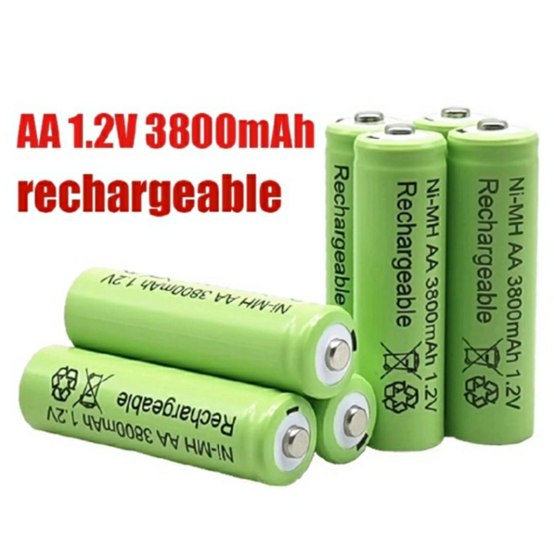 Rechargeable batteries size AA for pack 3800mwh