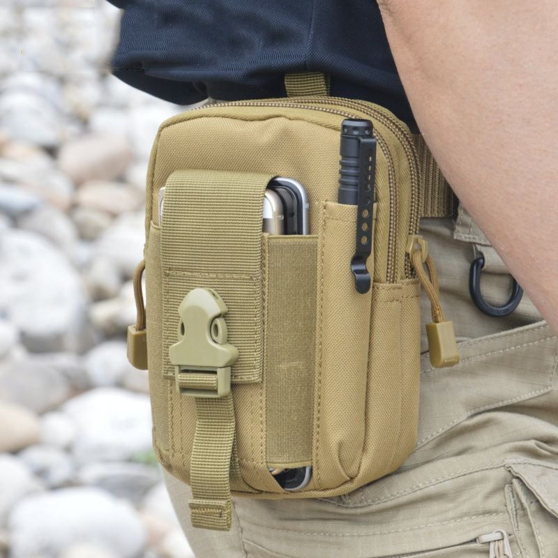 Sports Waist Bag Outdoor Tactical Waist Bag Camouflage Running 67-inch Accessories Mobile Phone Hanging Bag ACU One Size