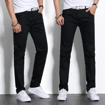 Popular men's casual pants, long men's pants, multi-color fashionable workplace cotton trousers, ins style