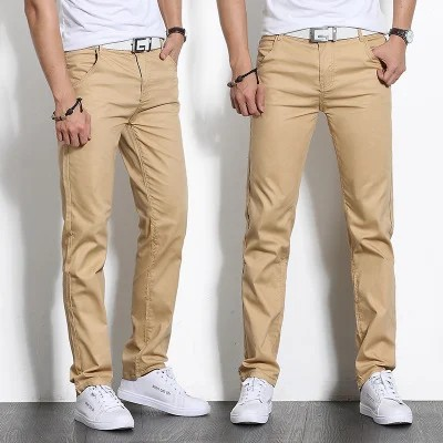 Popular men's casual pants, long men's pants, multi-color fashionable workplace cotton trousers, ins style