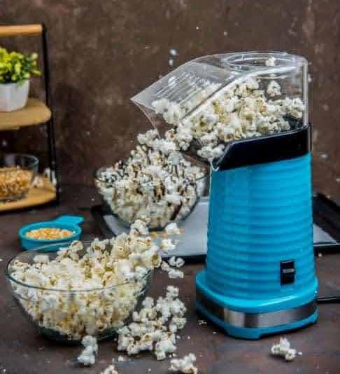 Rebune  Hot Air Popcorn Popper Maker with Measuring Cup to Portion Popping Corn Kernels + Melt Butter
