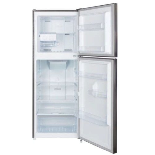 MIKA Fridge, 202L, 2 Door Top Mount Freezer, No Frost (Frost Free), Dark Silver