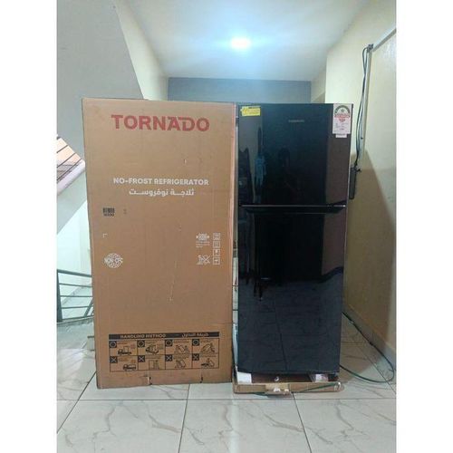 Tornado 304L No Frost Refrigerator - Black Large Capacity Fridge/Freezer Premium No-Frost Refrigeration With Spacious 304L Capacity