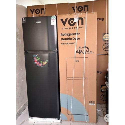 VON No Frost , 247L, Double Door Fridge, Top Mount Freezer, REFRIGERATOR