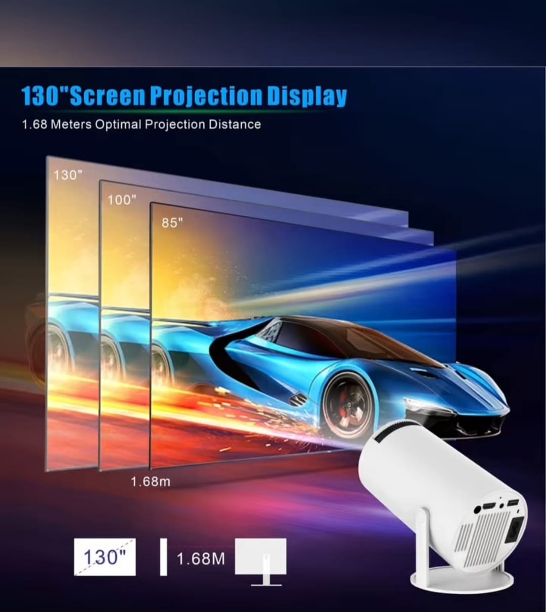 2025 PORTABLE HD SMART ANDROID MINI PROJECTOR, the best way to enjoy movies, football matches, presentations and you can carry it anywhere you go!