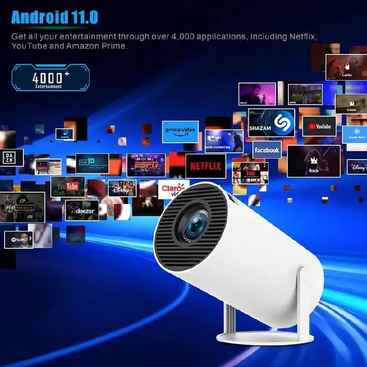 2025 PORTABLE HD SMART ANDROID MINI PROJECTOR, the best way to enjoy movies, football matches, presentations and you can carry it anywhere you go!