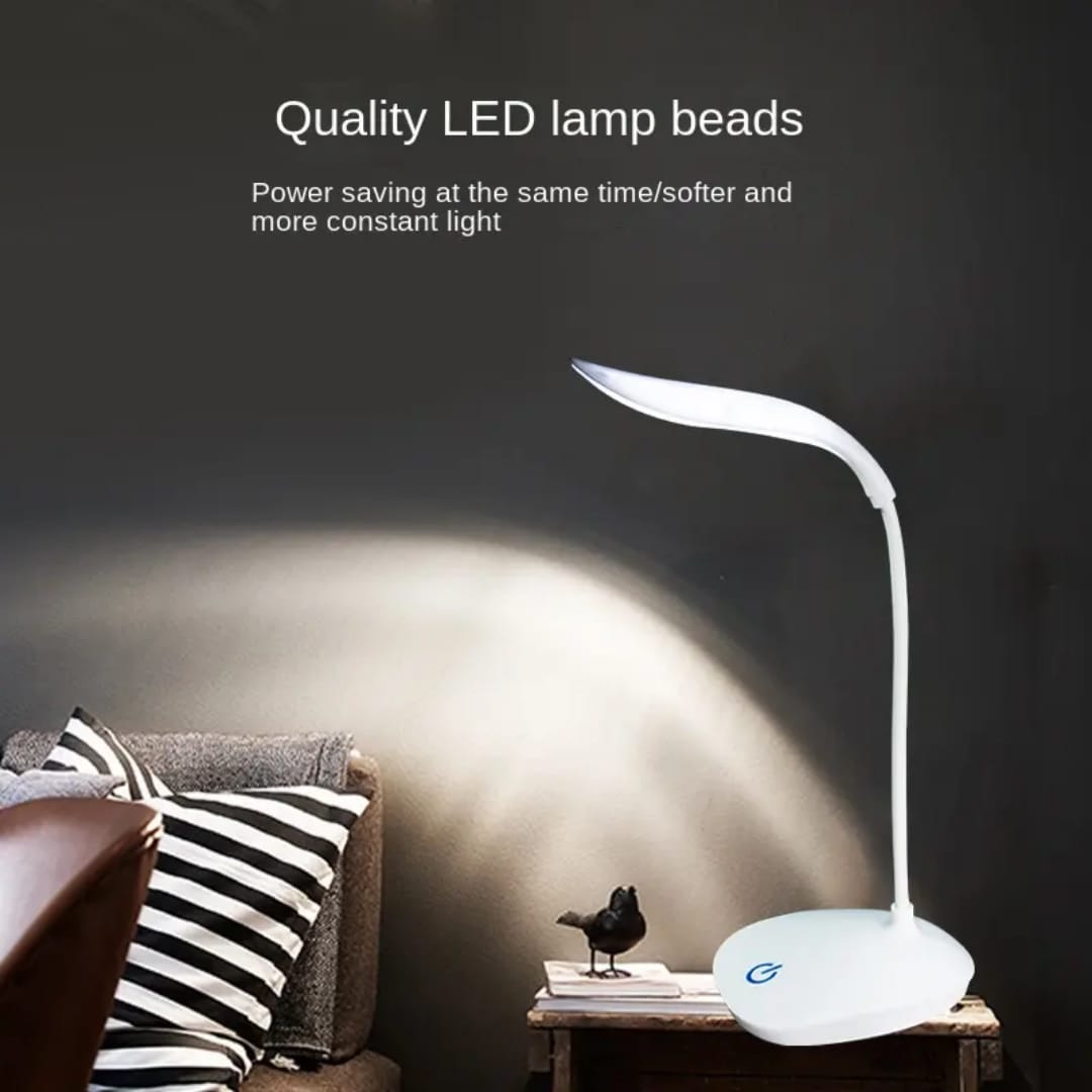Best Selling Portable LED Eye-Care Table and Desk Lamp – No Flicker, Dimmable, USB Rechargeable, Flexible Gooseneck Reading Light for Home, Office & Study