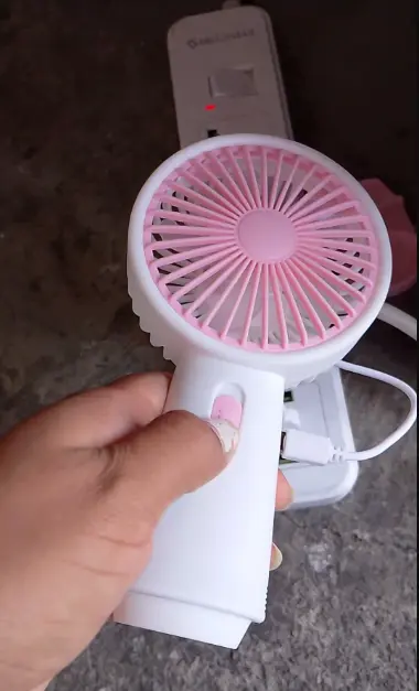 New USB rechargeable Handheld Mini Fan. Cute Cat-Ear Portable Handheld Fan which is travel friendly and keeps power for a long time