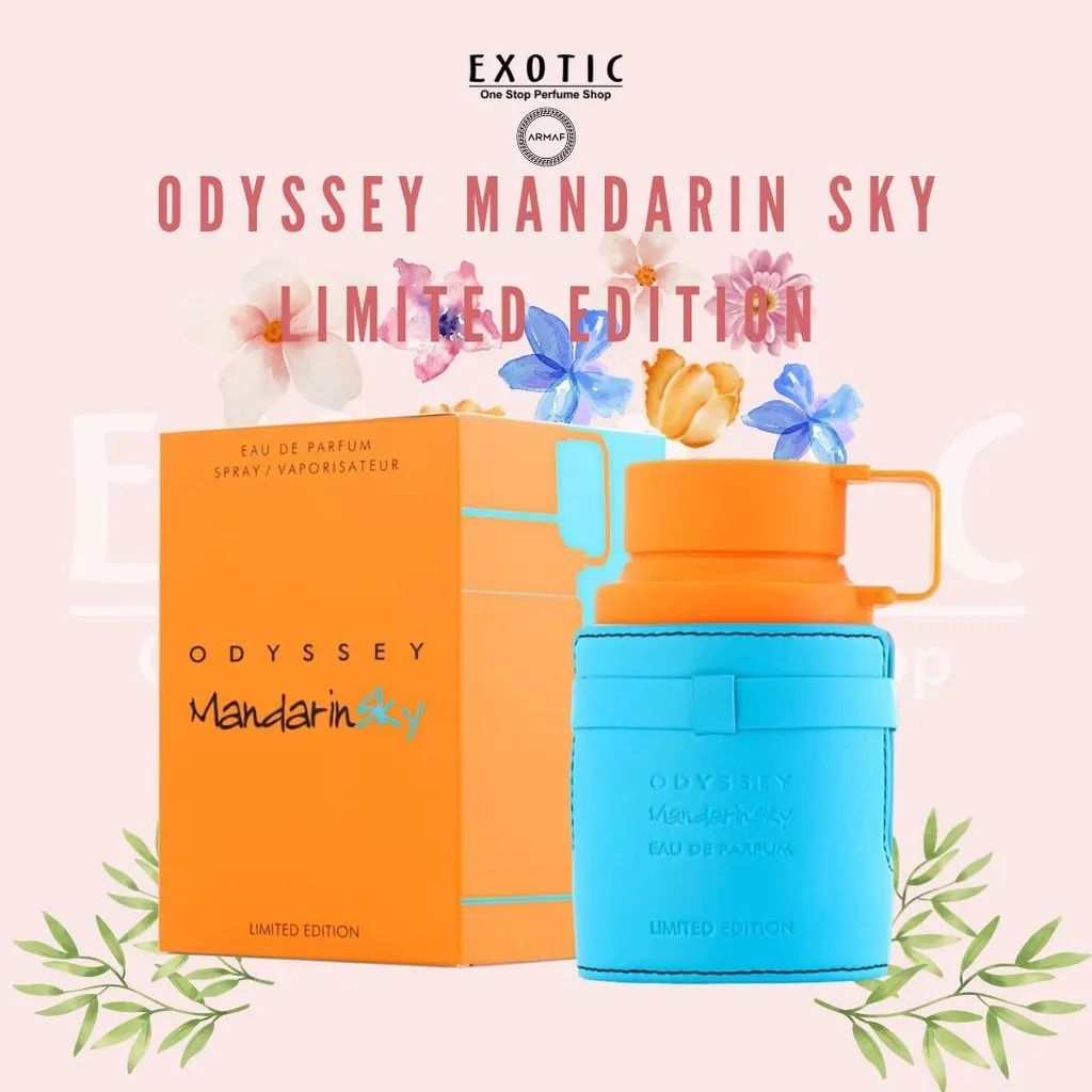 Odyssey Mandarin Sky Limited Edition EDP Spray 100ML (3.4 OZ) By Armaf | Long Lasting, Luxurious, Refreshing Aroma.