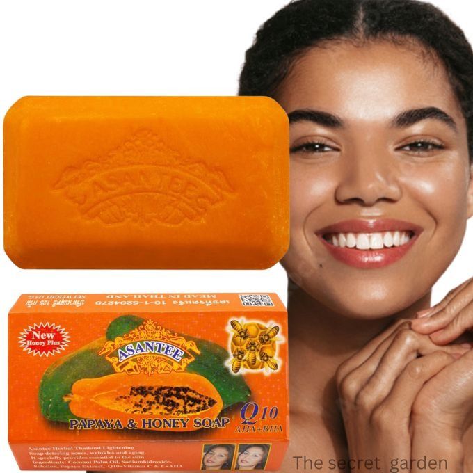 🎉 Anniversary Offer – Limited Time Only! (Pack of 2) Original Asantee Papaya And Honey Anti Acne Soap - 125gX2 – Nourishing, Natural Skincare for Smooth & Glowing Skin**Asante soap