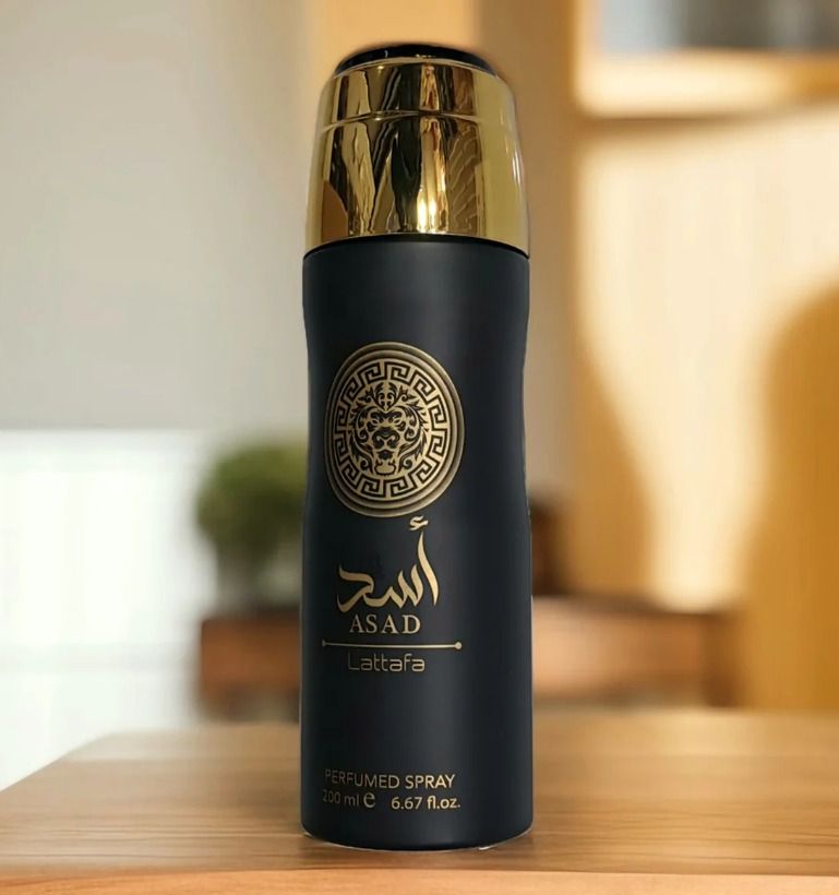 Lattafa Asad Men Body Spray 200ml – Long Lasting Deodorant Spray