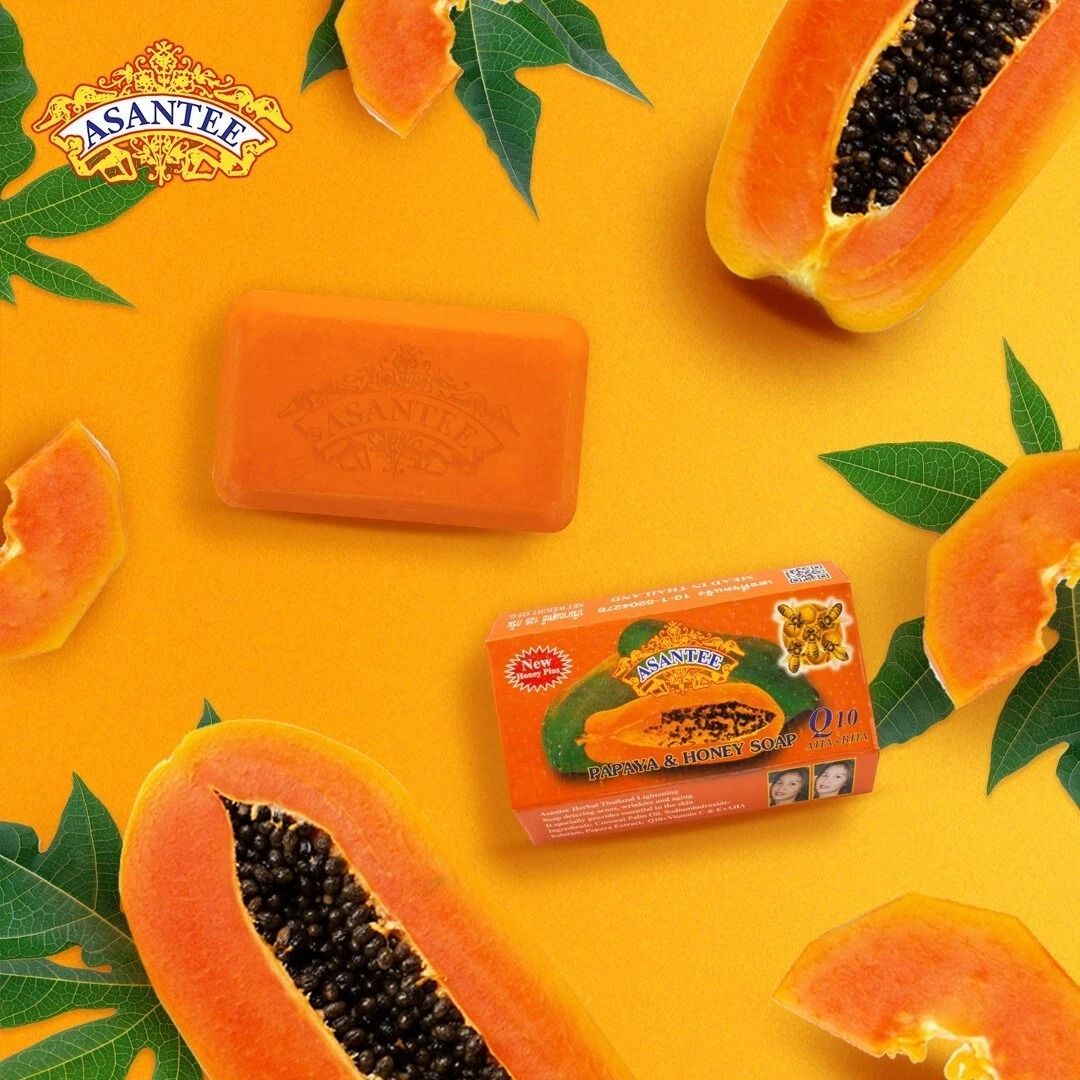 OFFER!! Original Asantee Papaya And Honey Anti Acne Soap – Nourishing, Natural Skincare for Smooth & Glowing Skin**Asante soap