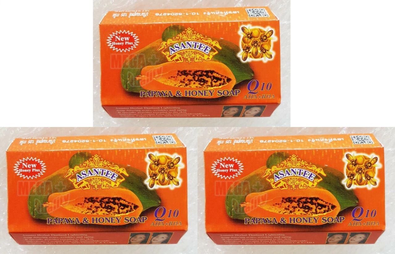 OFFER!! Original Asantee Papaya And Honey Anti Acne Soap – Nourishing, Natural Skincare for Smooth & Glowing Skin**Asante soap