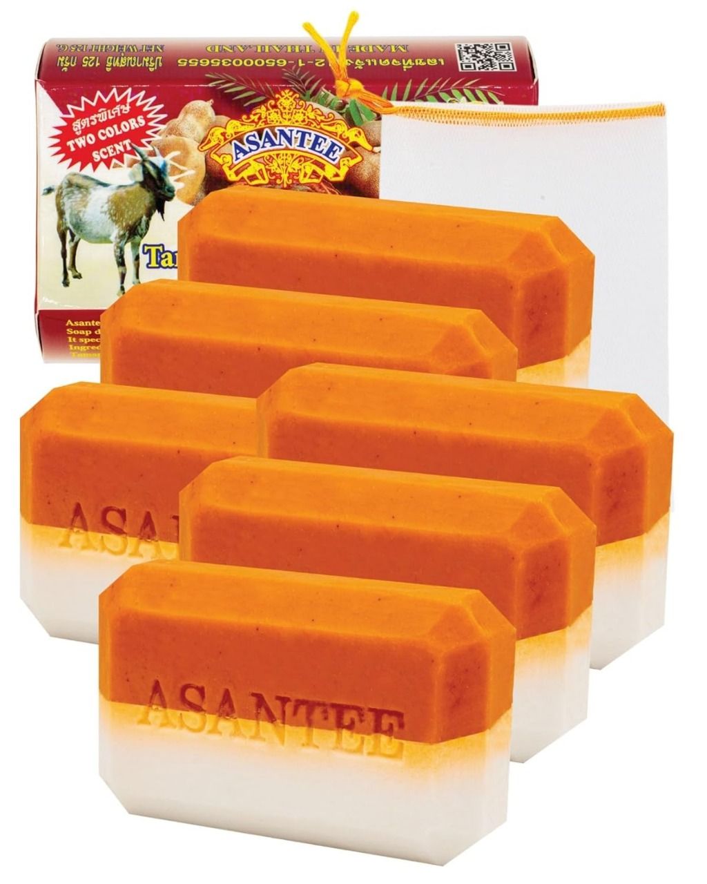 Original Asantee Tamarind & Goat Milk Herbal Soap  - Natural Skin Care Soap for Nourishing & Moisturizing, Ideal for All Skin Types/Asante soap