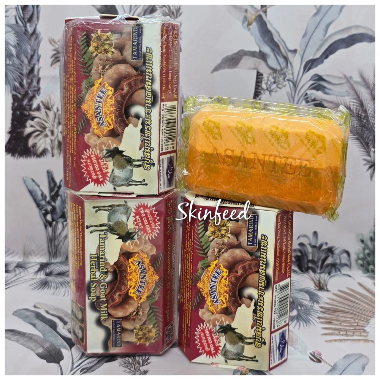 Original Asantee Tamarind & Goat Milk Herbal Soap  - Natural Skin Care Soap for Nourishing & Moisturizing, Ideal for All Skin Types/Asante soap