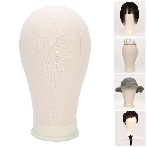 Canvas Block Head Mannequin Head Wig Display wig making Bald dummy head doll Mannequin Wig,hats,glasses Display Doll wig head stand