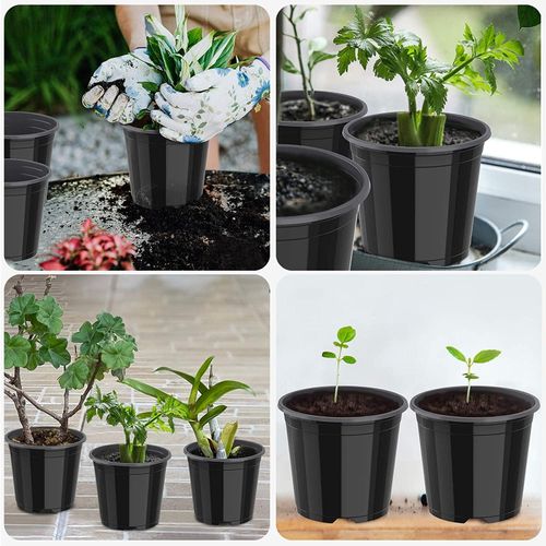 10pcs Pots Planters Containers Reusable Recyclable Plastic Plant Seedling Flower Pots